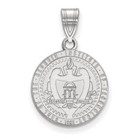 Sterling Silver Rhodium-plated LogoArt Georgia Institute of Technology Medium Crest Pendant view 1