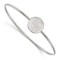 Sterling Silver Rh-plated LogoArt Kansas State University Bangle Slip on view 1