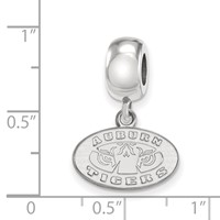 Sterling Silver Rhodium-plated LogoArt Auburn Tigers Extra Small Dangle Bead Charm view 4