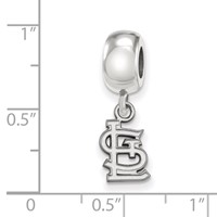 Sterling Silver Rhodium Plated Major League Baseball LogoArt St. Louis Cardinals St. L Dangle Bead view 4