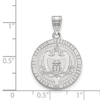 Sterling Silver Rhodium-plated LogoArt Georgia Institute of Technology Large Crest Pendant view 2