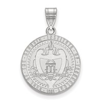 Sterling Silver Rhodium-plated LogoArt Georgia Institute of Technology Large Crest Pendant view 1