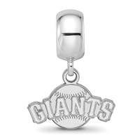 Sterling Silver Rhodium Plated Major League Baseball LogoArt San Francisco Giants Extra Small Dangle view 3