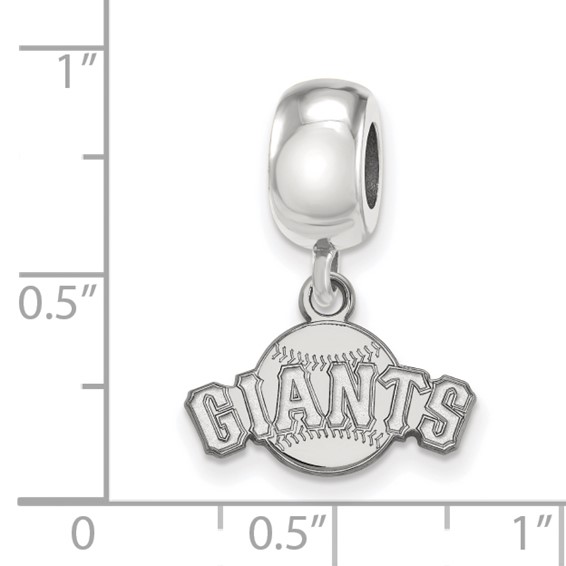 Sterling Silver Rhodium Plated Major League Baseball LogoArt San Francisco Giants Extra Small Dangle