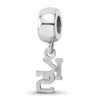 Sterling Silver Rhodium-plated LogoArt Kansas State University K-s Extra Small Dangle Bead Charm view 5