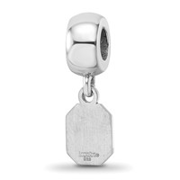 Sterling Silver Rhodium-plated LogoArt the Ohio State University Letter O Extra Small Dangle Bead Charm view 4