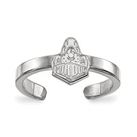 Sterling Silver Rhodium-plated LogoArt Purdue University Boilermakers Train Logo Toe Ring view 1