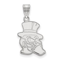Sterling Silver Rhodium-plated LogoArt Wake Forest University Demon Deacon Large Pendant view 1