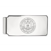 Sterling Silver Rhodium-plated LogoArt Georgia Institute of Technology Crest Money Clip view 1