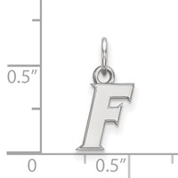 Sterling Silver Rhodium-plated LogoArt University of Florida Letter F Extra Small Pendant view 2