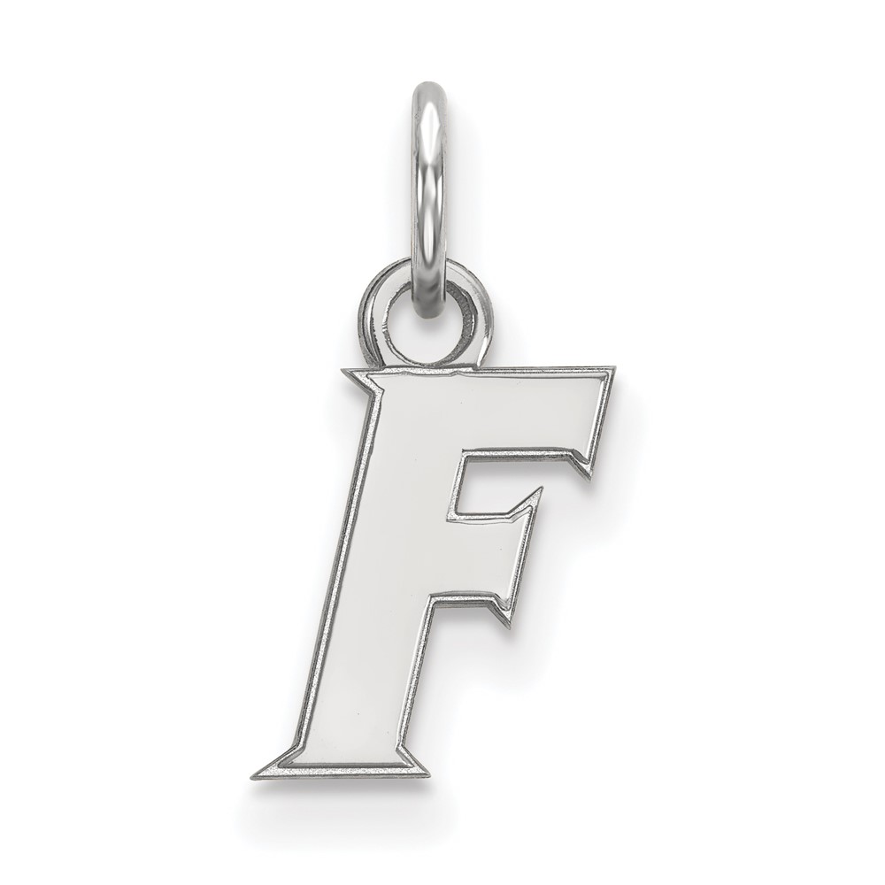Sterling Silver Rhodium-plated LogoArt University of Florida Letter F Extra Small Pendant