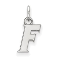Sterling Silver Rhodium-plated LogoArt University of Florida Letter F Extra Small Pendant view 1