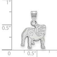 Sterling Silver Rhodium-plated LogoArt University of Georgia Bulldog Small Pendant view 2