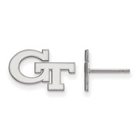 Sterling Silver Rhodium-plated LogoArt Georgia Institute of Technology G-t Extra Small Post Earrings view 1