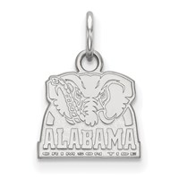 Sterling Silver Rhodium-plated LogoArt University of Alabama Elephant Extra Small Pendant view 1