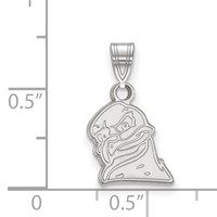 Sterling Silver Rhodium-plated LogoArt Virginia Tech HokieBird Small Pendant view 2