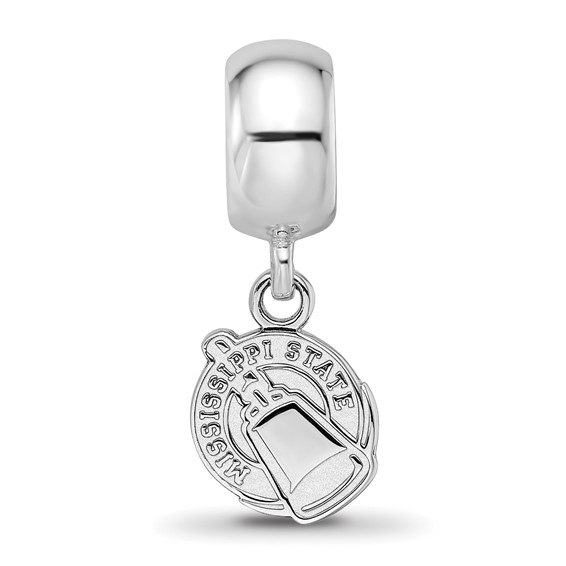 SS Rh-p LogoArt Mississippi State University XS Dangle Bead Charm