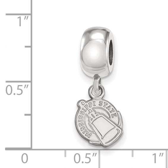 SS Rh-p LogoArt Mississippi State University XS Dangle Bead Charm