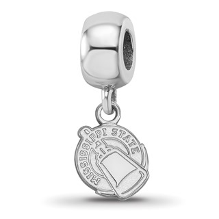 SS Rh-p LogoArt Mississippi State University XS Dangle Bead Charm