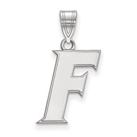 Sterling Silver Rhodium-plated LogoArt University of Florida Letter F Medium Pendant view 1