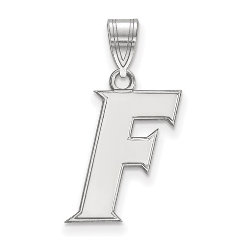 Sterling Silver Rhodium-plated LogoArt University of Florida Letter F Medium Pendant