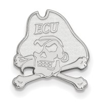 Sterling Silver Rhodium-plated LogoArt East Carolina University Pirate Lapel Pin view 1