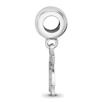 Sterling Silver Rhodium-plated LogoArt Michigan State University Spartan Small Dangle Bead Charm view 2