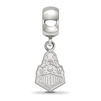 Sterling Silver Rhodium-plated LogoArt Purdue University Boilermakers Train Logo Small Dangle Bead Charm view 2