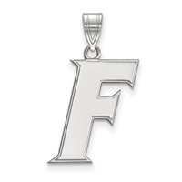 Sterling Silver Rhodium-plated LogoArt University of Florida Letter F Large Pendant view 1