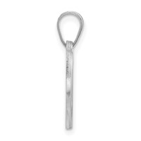 Sterling Silver Rhodium-plated LogoArt University of Virginia Heart Pendant view 2