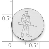 Sterling Silver Rhodium-plated LogoArt West Virginia University Mountaineer Lapel Pin view 3