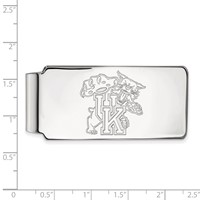 Sterling Silver Rhodium-plated LogoArt University of Kentucky U-k Wildcat Money Clip view 2