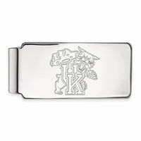 Sterling Silver Rhodium-plated LogoArt University of Kentucky U-k Wildcat Money Clip view 1