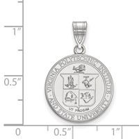 Sterling Silver Rhodium-plated LogoArt Virginia Tech Large Crest Pendant view 2
