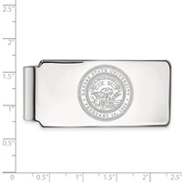 Sterling Silver Rhodium-plated LogoArt Kansas State University Crest Money Clip view 2