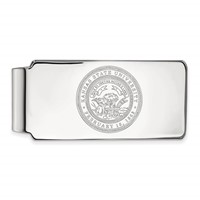 Sterling Silver Rhodium-plated LogoArt Kansas State University Crest Money Clip view 1