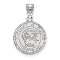 Sterling Silver Rhodium-plated LogoArt University of Illinois Medium Crest Pendant view 1