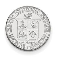 Sterling Silver Rhodium-plated LogoArt Virginia Tech Crest Lapel Pin view 1