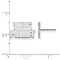 Sterling Silver Rhodium-plated LogoArt Wake Forest University W-f Extra Small Post Earrings view 2
