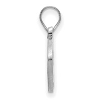 Sterling Silver Rhodium-plated LogoArt West Virginia University Mountaineer Football Pendant view 2