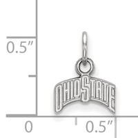Sterling Silver Rhodium-plated LogoArt the Ohio State University Extra Small Pendant view 2