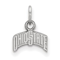 Sterling Silver Rhodium-plated LogoArt the Ohio State University Extra Small Pendant view 1