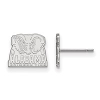 Sterling Silver Rhodium-plated LogoArt University of Alabama Elephant Extra Small Post Earrings view 1