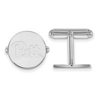 Sterling Silver Rhodium-plated LogoArt University of Pittsburgh Cuff Links view 1