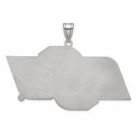 Sterling Silver Rhodium-plated LogoArt Oklahoma State University O-s-u Extra Large Pendant view 4