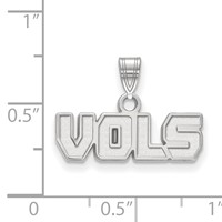 Sterling Silver Rhodium-plated LogoArt University of Tennessee Vols Small Pendant view 3