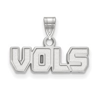 Sterling Silver Rhodium-plated LogoArt University of Tennessee Vols Small Pendant view 1