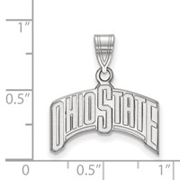 Sterling Silver Rhodium-plated LogoArt the Ohio State University Large Pendant view 2