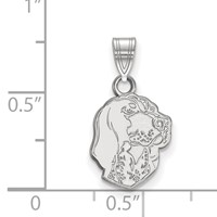 Sterling Silver Rhodium-plated LogoArt University of Tennessee Smokey Small Pendant view 2