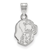 Sterling Silver Rhodium-plated LogoArt University of Tennessee Smokey Small Pendant view 1